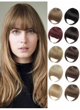 Clip In Bangs-French Bangs In Hair Pieces, Fake Bangs Hair Clip, Easy Hair Exten