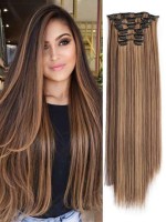Clip in Hair Extensions, Hair Extensions Thick Long Lace Weft Lightweight Synthe