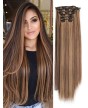 Clip in Hair Extensions, Hair Extensions Thick Long Lace Weft Lightweight Synthe