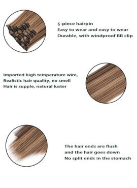Clip in Hair Extensions, Hair Extensions Thick Long Lace Weft Lightweight Synthe