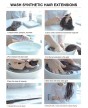 Clip in Hair Extensions, Hair Extensions Thick Long Lace Weft Lightweight Synthe