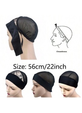 Headband Wig Cap With Wig Holder Band Black Wig Caps For Making Wigs Spandex Dom