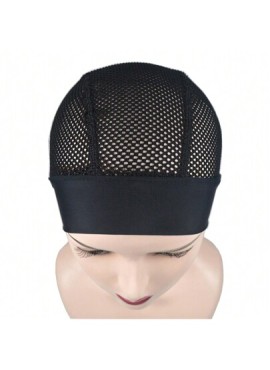 Headband Wig Cap With Wig Holder Band Black Wig Caps For Making Wigs Spandex Dom