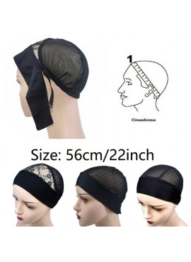 Headband Wig Cap With Wig Holder Band Black Wig Caps For Making Wigs Spandex Dom
