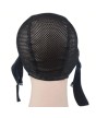 Headband Wig Cap With Wig Holder Band Black Wig Caps For Making Wigs Spandex Dom