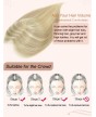 Hair Toppers for Women 100% Real Human Hair Toppers 12 Inch Hair Extensions Clip