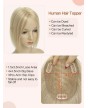 Hair Toppers for Women 100% Real Human Hair Toppers 12 Inch Hair Extensions Clip