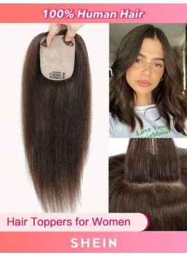 12inch Hair Toppers For Women Real Human Hair Topper Straight Hair Toppers For W