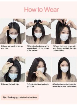 12inch Hair Toppers For Women Real Human Hair Topper Straight Hair Toppers For W
