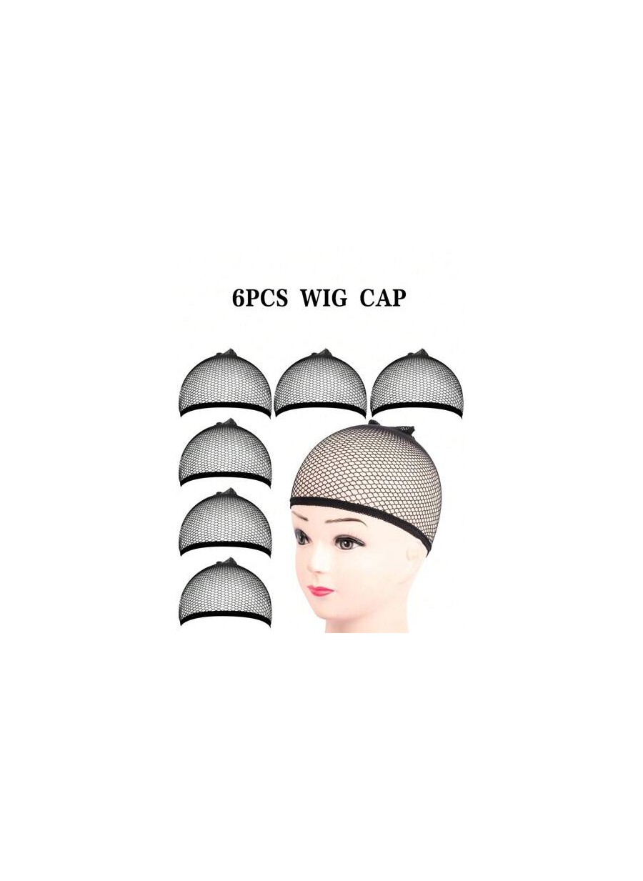 6PCS Wig Cap, 6PCS Black Mesh Wig Cap Net, Closed End Hair Mesh Net, Liner Weavi