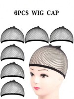 6PCS Wig Cap, 6PCS Black Mesh Wig Cap Net, Closed End Hair Mesh Net, Liner Weavi