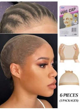 6 pieces ( 3 packages)Wig Cap Caps - Choose Your Size