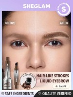 SHEGLAM Brow-Fection Angled Brush & Dip-Taupe Hair-Like Strokes Liquid Eyebrow G