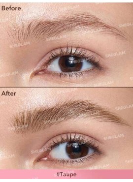 SHEGLAM Brow-Fection Angled Brush & Dip-Taupe Hair-Like Strokes Liquid Eyebrow G