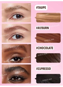 SHEGLAM Brow-Fection Angled Brush & Dip-Taupe Hair-Like Strokes Liquid Eyebrow G